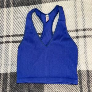 Free People Movement Women’s Free Throw Crop Tank in Blue Size S